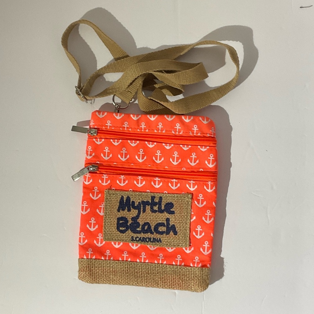 Orange Anchor Crossbody Bag